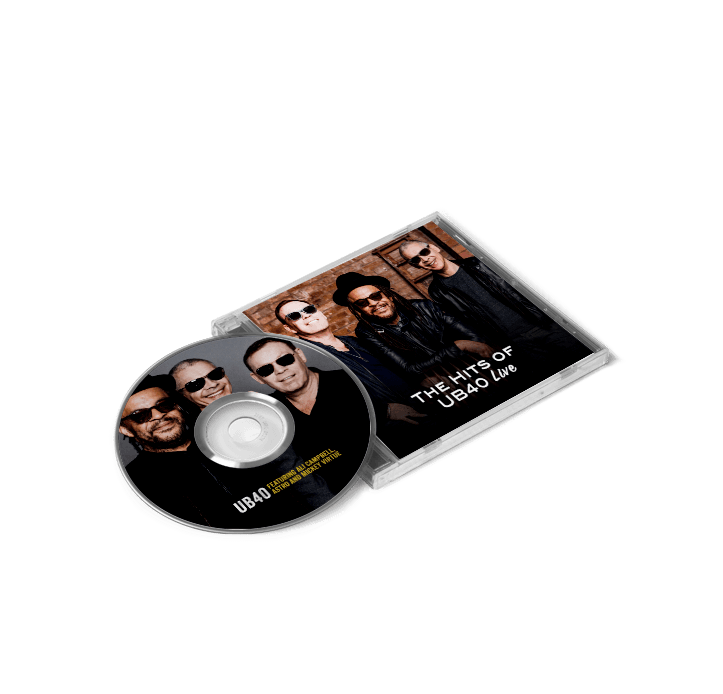 UB40 branding applied to CD and CD case